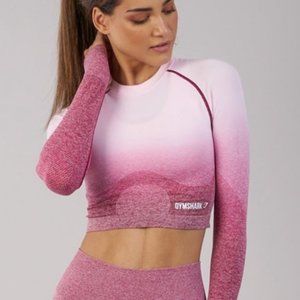 NWT Gymshark Small Pink Ombre Crop Top